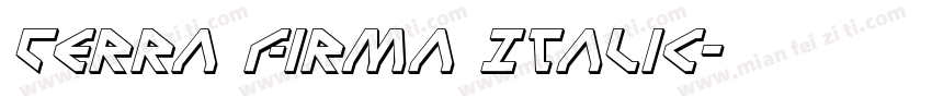 Terra Firma Italic字体转换